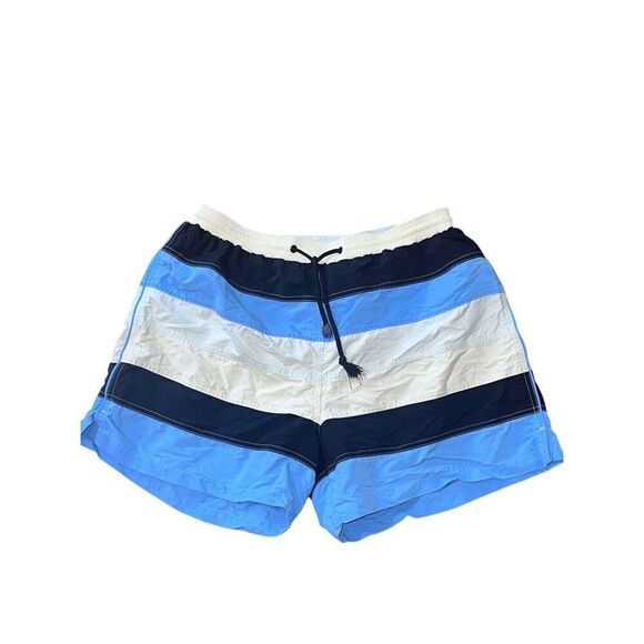 Nice Faconnable Swim Shorts Mens Navy striped Trunk Suit Beach Wear  Caribbean M - Picture 1 of 10